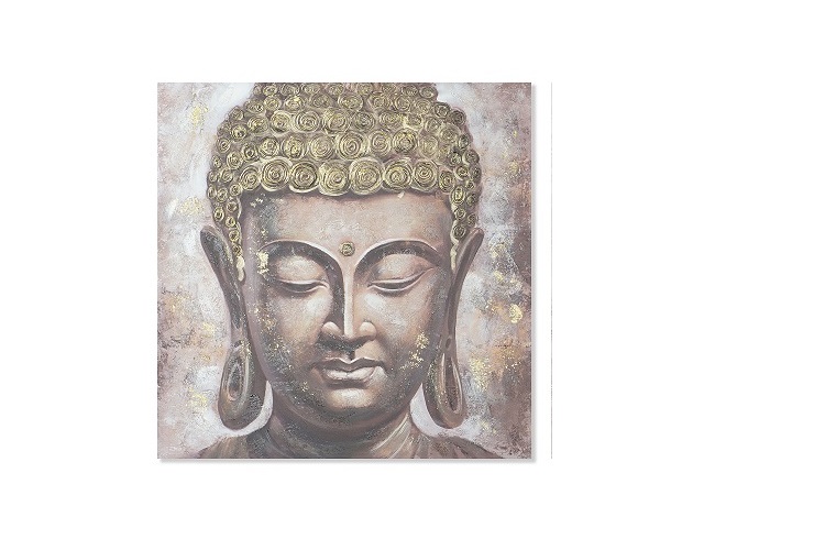 CUADRO LIENZO MDF 100X3X100CM BUDA